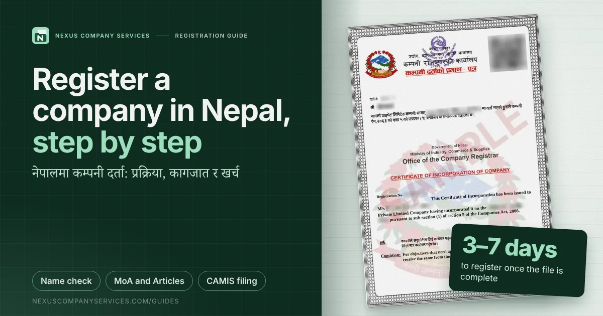 Company registration in Nepal: steps, documents and cost: featured image