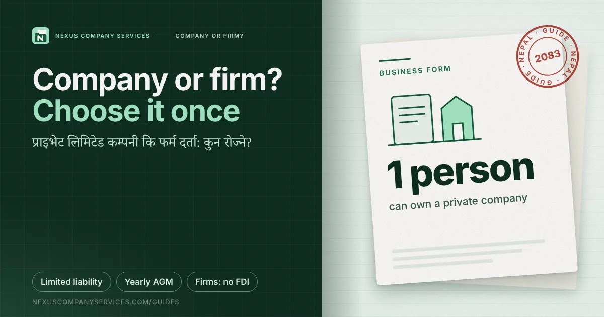 Private limited company vs proprietorship in Nepal: which to register: featured image