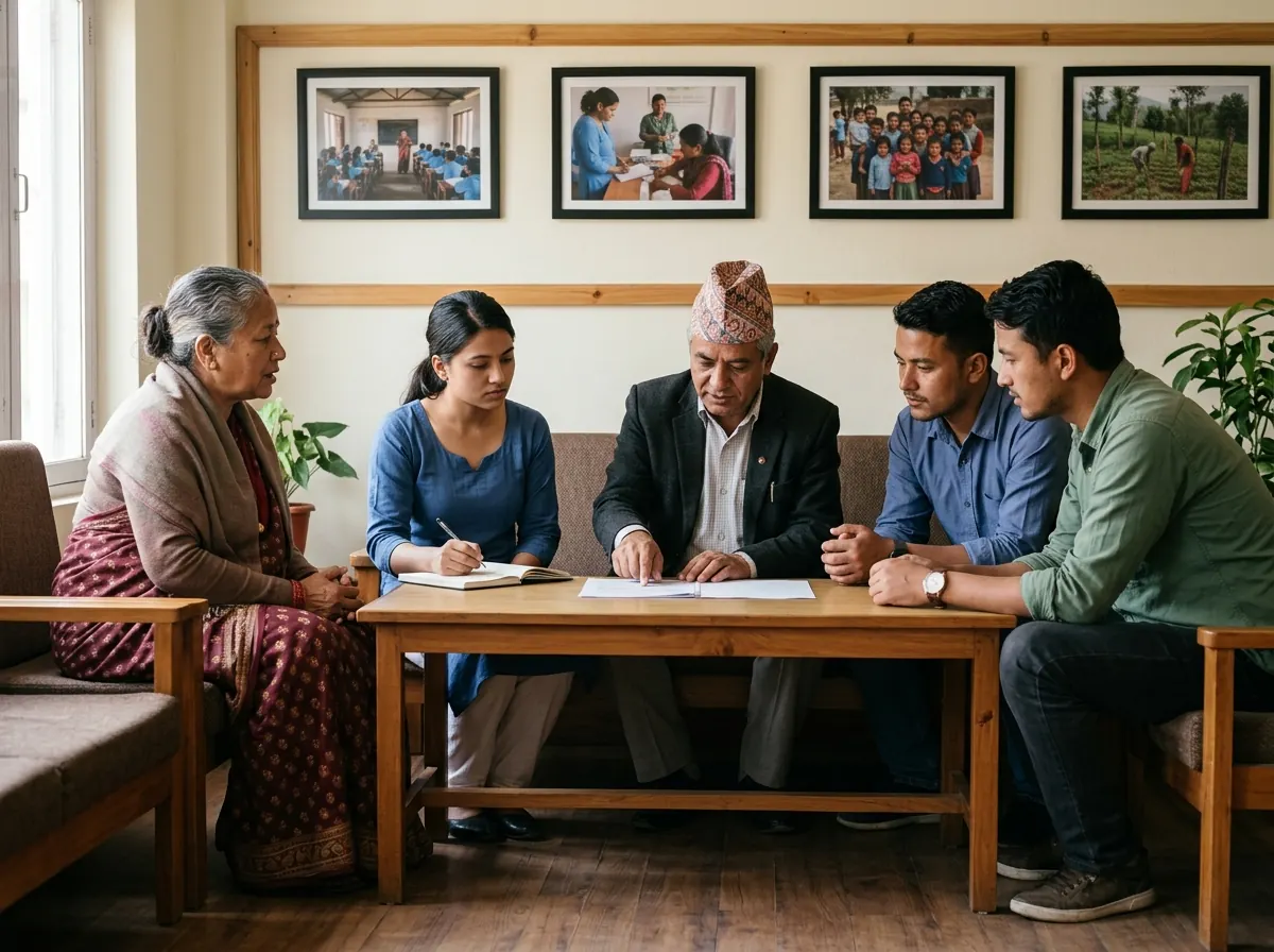 The board of a community organisation discussing its programme plan